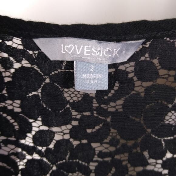 Lovesick High low lace detail top size 2 - Picture 8 of 10